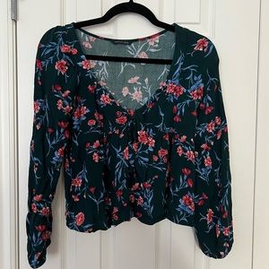 Flowy tie front blouse